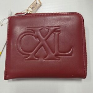 CXL by Christian Lacroix Red Python Smooth Zip Around Wallet Clutch